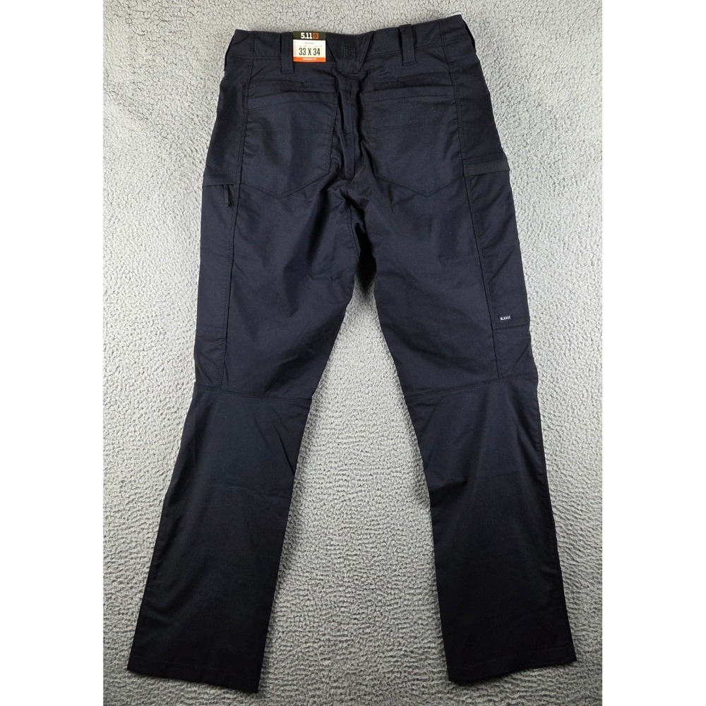 5.11 Tactical Apex Pant Men 33x34 Dark Navy Flex-Tac Straight Fit 74434 - Picture 11 of 14